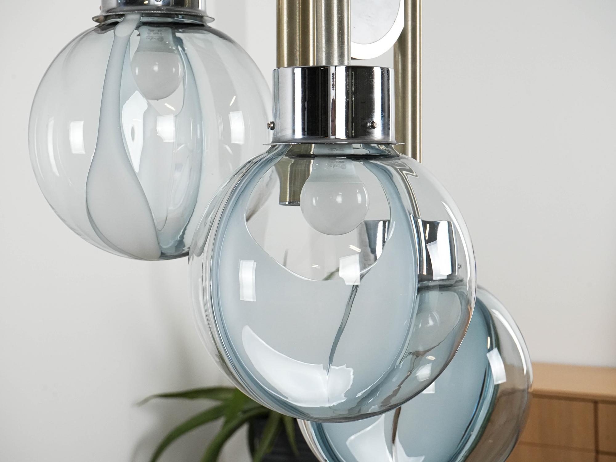 Space Age Chandelier Murano Glass 1970s 5