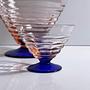 Set di coppette da dessert Art Déco blu cobalto anni '30 5