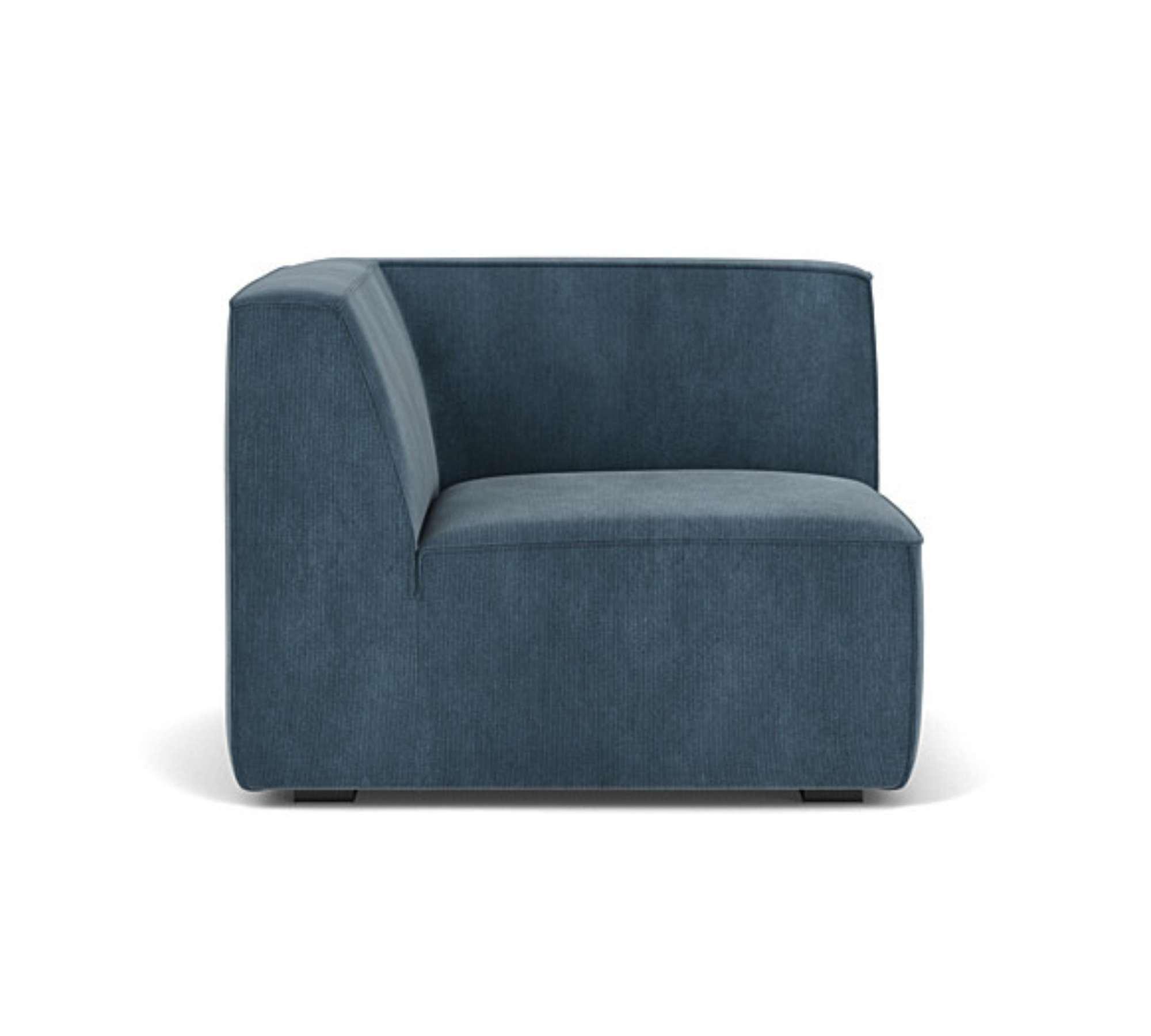 Dane 1-Seater Corner Module Left Sorrento Steel Blue 1