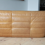 Togo Sofa 2-Sitzer Pull-Up-Leder Kamelbraun 5