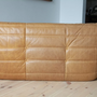 Togo Sofa 2-Seater Pull-Up Leather Camel Brown 5