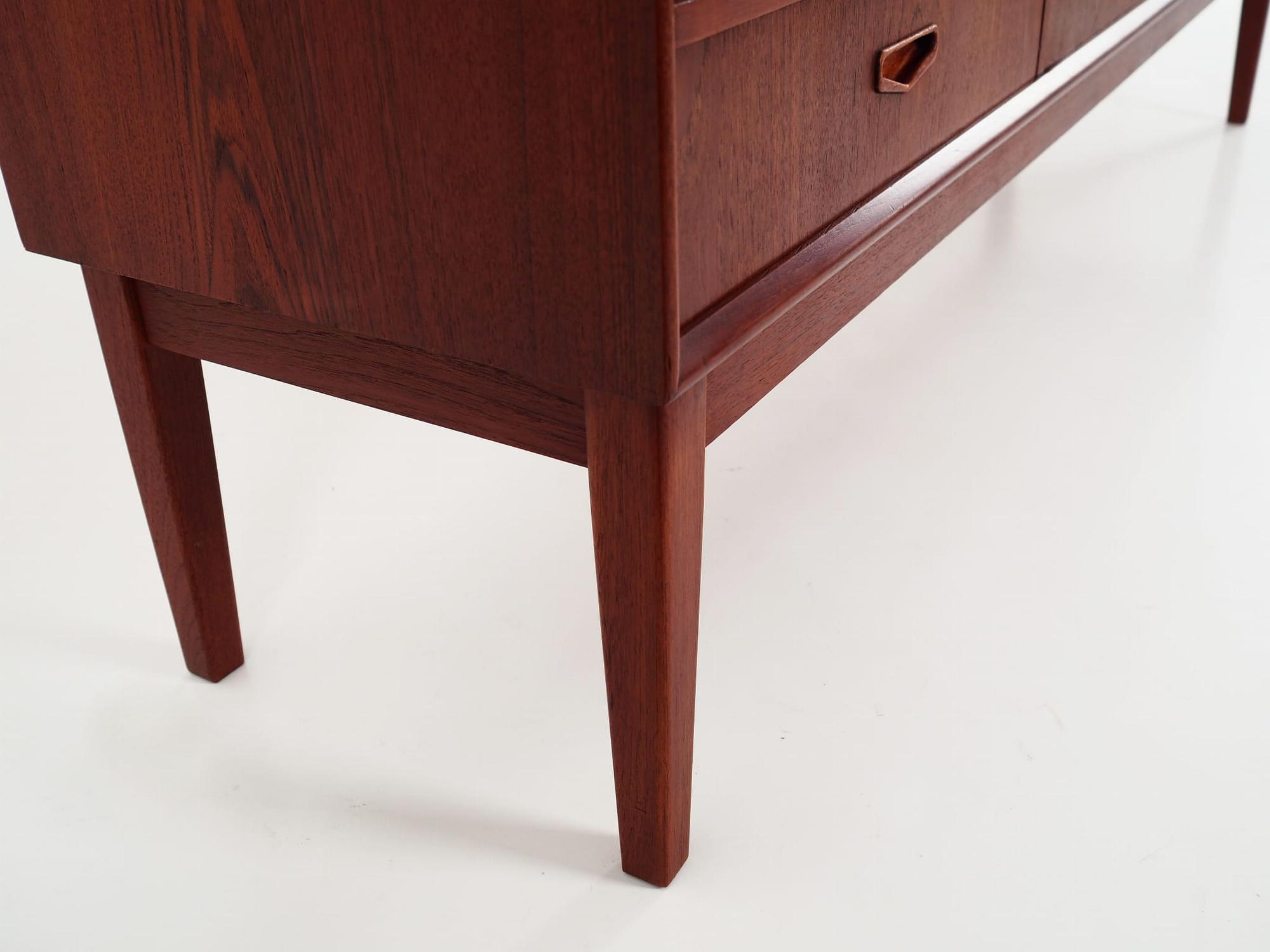 Highboard Teakholz Braun 1970er Jahre 13