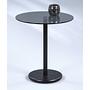 Billiere Beistelltisch Glas Metall Schwarz 50cm 1