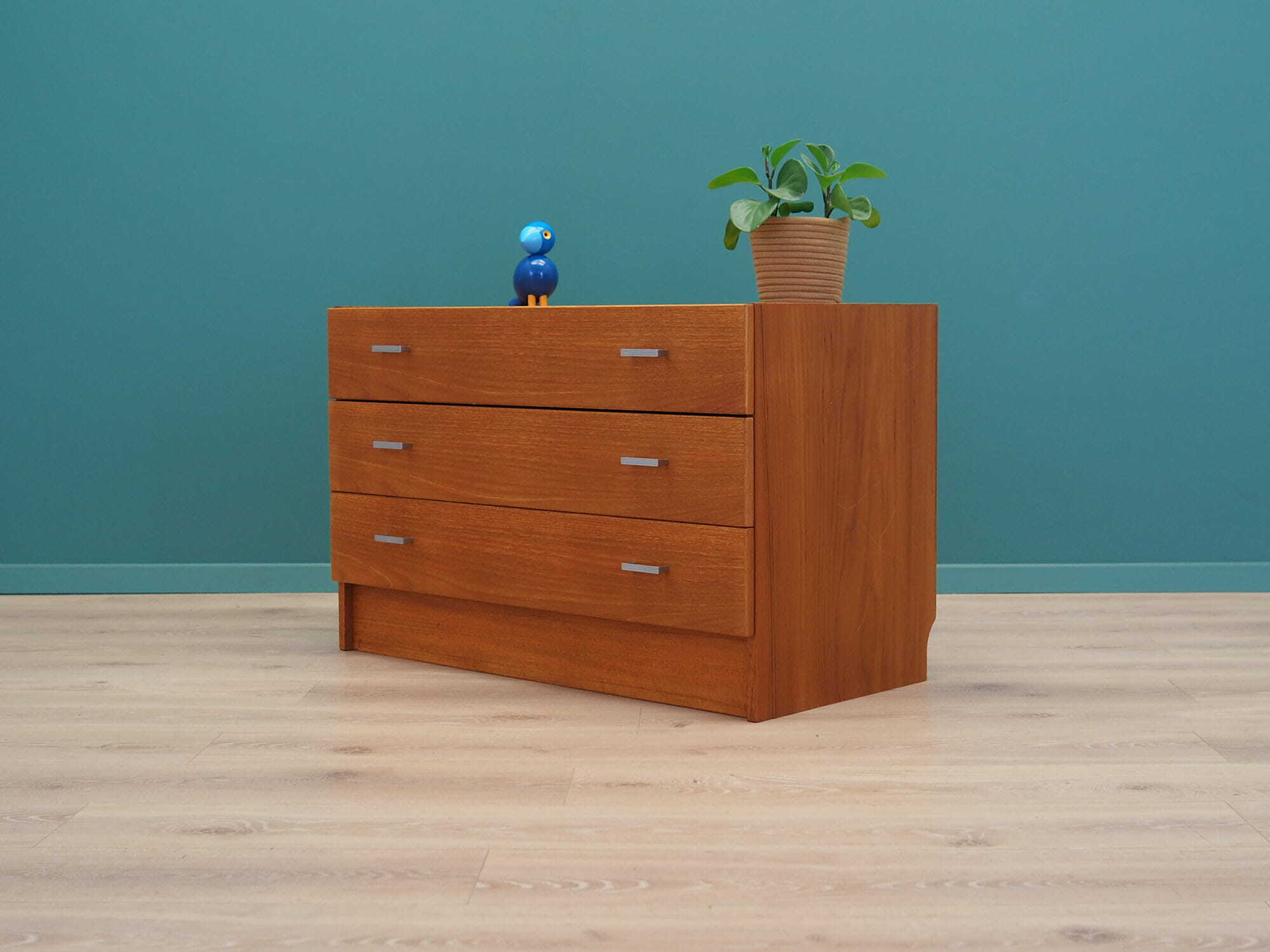 Vintage chest of drawers teak brown 1990s 2