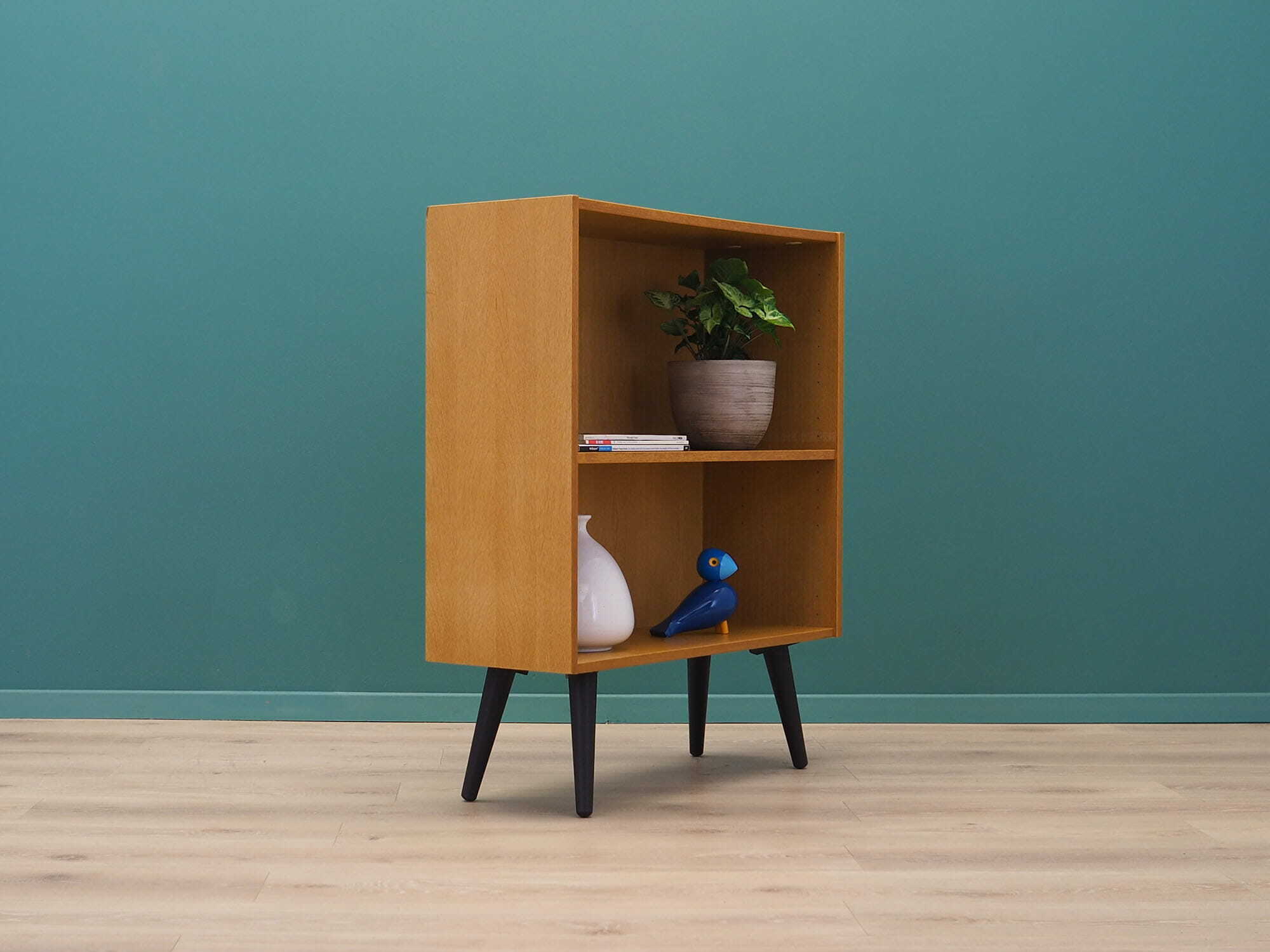 Vintage Bookshelf Ash Wood Brown 1970s 3