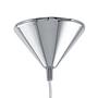 Pendant lamp Luberio Glass Aluminum 1-bulb Silver 2