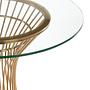 Vogue Runder Esstisch Metall Glas Gold 3