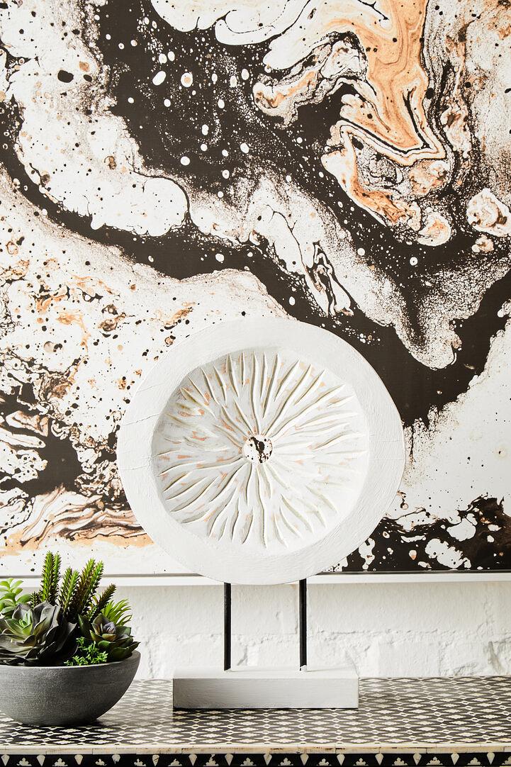 Fidel Piccola scultura legno di mango bianco distressed 9