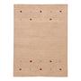 Gabbeh Uni Teppich Wolle Beige 60 x 90 cm 1