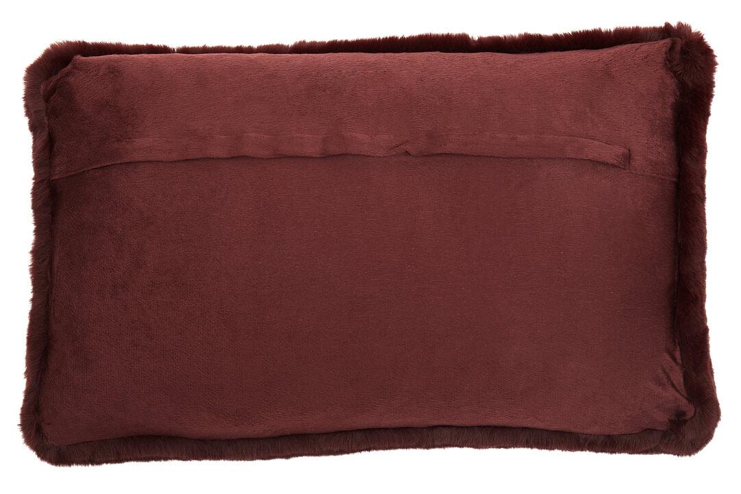 Bosie Lamina Rotwein Rechteckiges Kissen 2
