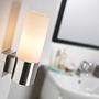 Wandleuchte Tangens Single Milchglas Silber 2