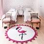 Runder Teppich Flamingo Pink 140 cm 2