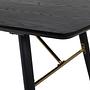 Gold Extendable table 180x85x76 Black Veneer Brass details 4