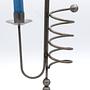 Vintage Postmodern Kerzenhalter Metall 1980er Jahre 2