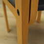 6x Vintage Chair Wood Textile Grey 1980s 5