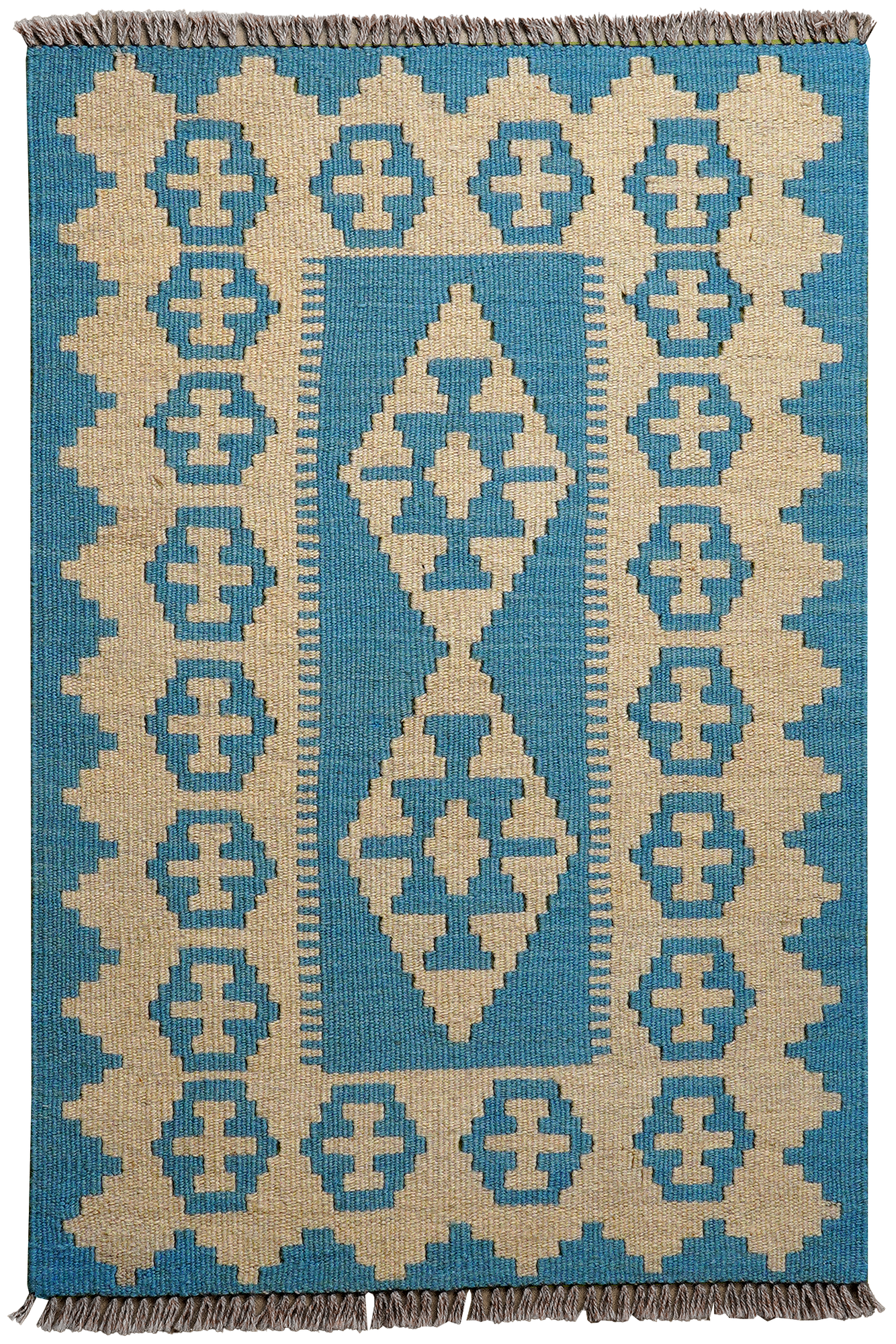 Kilim Gashgai Teppich Blau 0