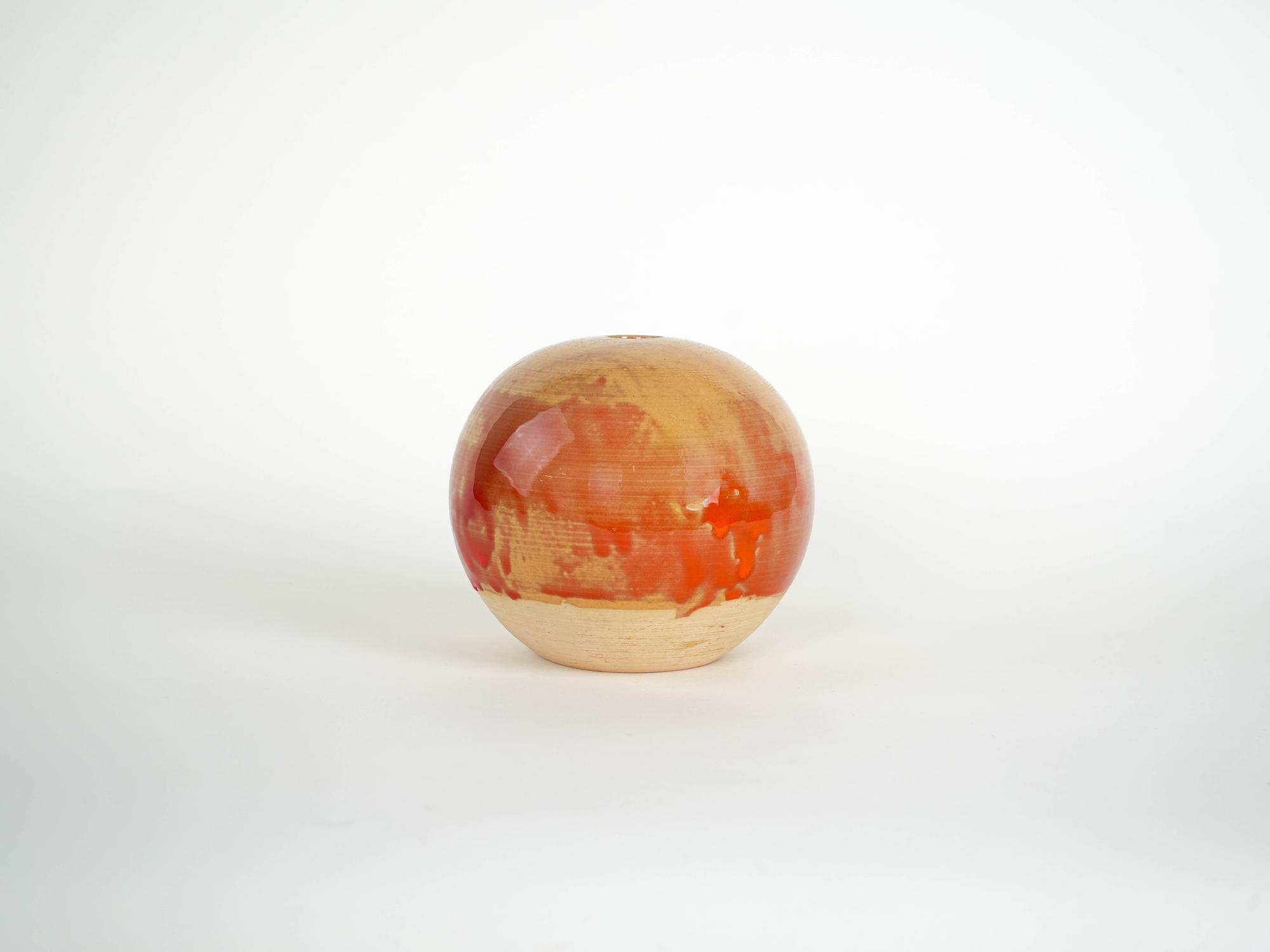 Spherical ceramic vase 1960s 2