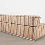 Saporiti Sofa 3-seater Fabric Beige Wood 1960s 6