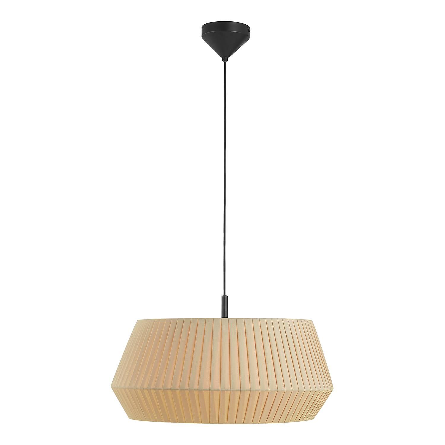 Pendelleuchte Dicte I Baumwolle Stahl Beige 3