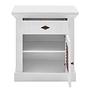 Massive nightstand Lysbro pine solid white 3