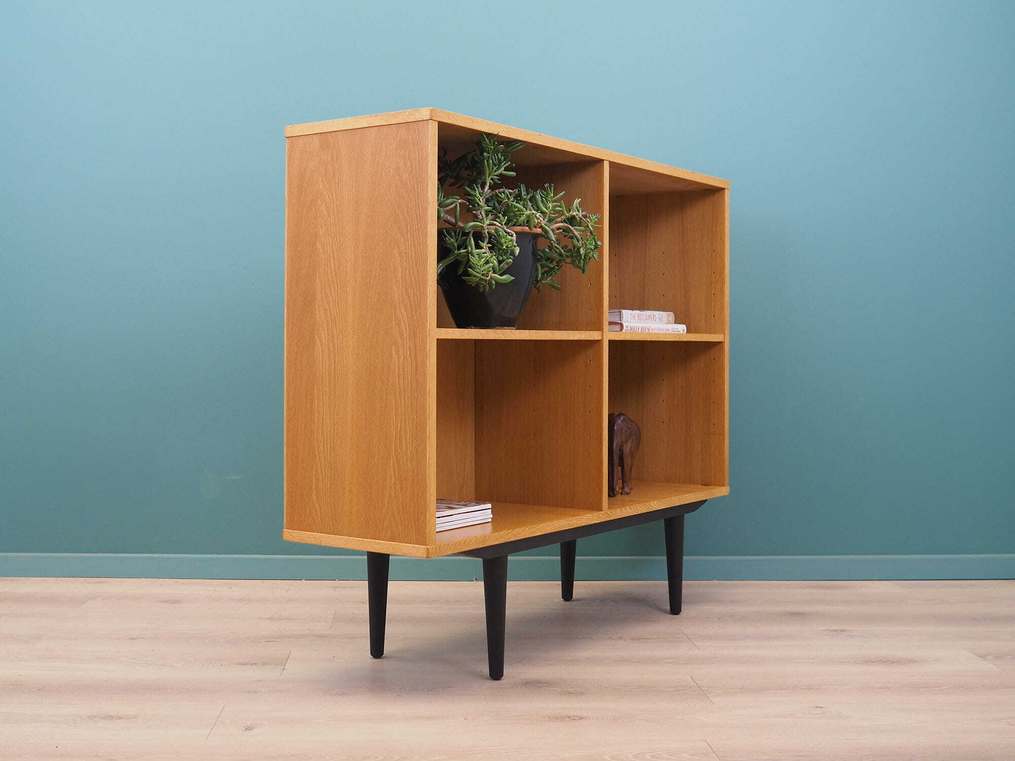 Vintage Bookshelf Ash Wood Brown 1970s 3