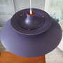 Vintage Pendant Lamp Metal Purple 1970s 6