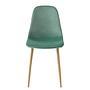 2x Polsterstuhl Iskmo VIII Samt Metall Eiche Dekor Mintgrün 4