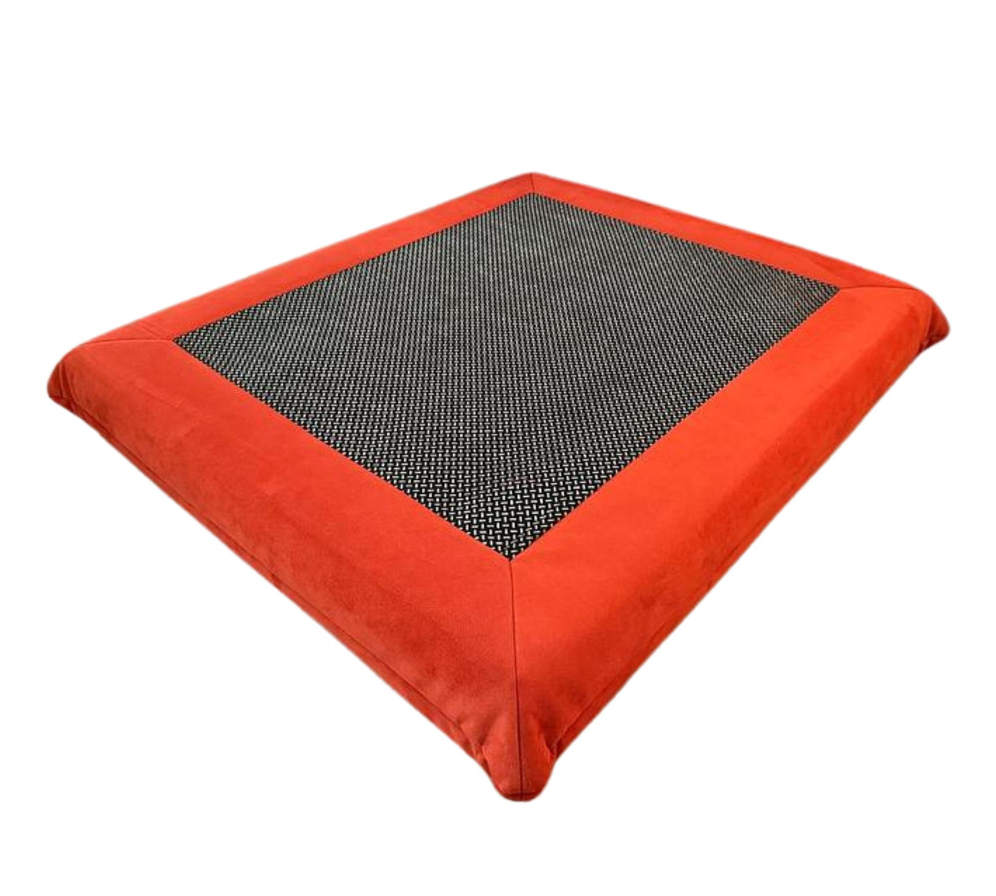 Togo Sofa 4-Teilig Stoffbezug Vollschaum Orange 4