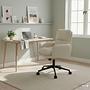 MUSUDA office chair textured fabric iron cream 1