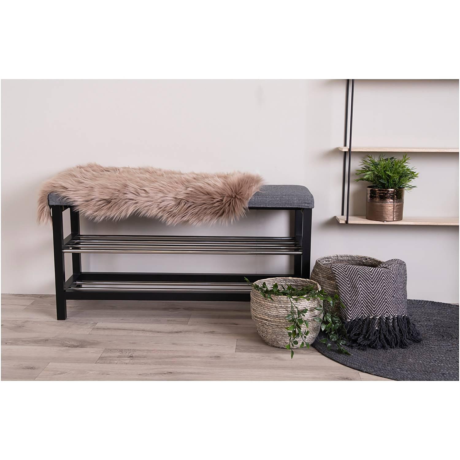 Lambskin Fur Rug Light Brown 3