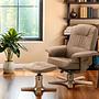 Canillo Relaxsessel mit Hocker Antiklederlook Nougat 2