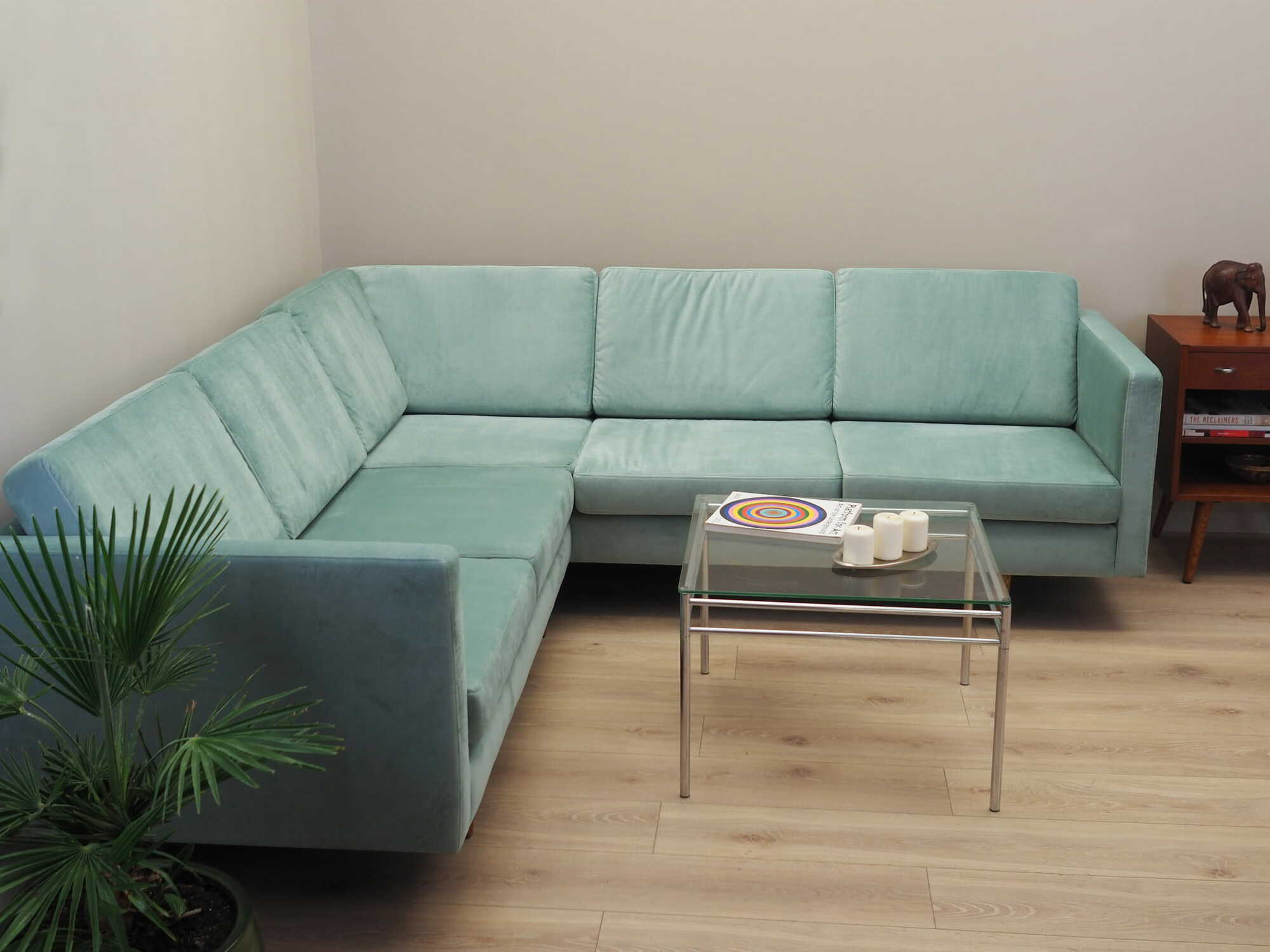 Ecksofa Textil Blau 1990er Jahre 2