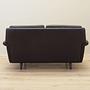 2-seater sofa leather brown 1960s 6