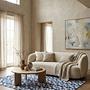 Outdoor Teppisch Dhurrie Chloe 160x230 Blau 1