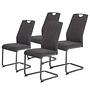 Dining chair Cotulla set of 4 metal black anthracite 1
