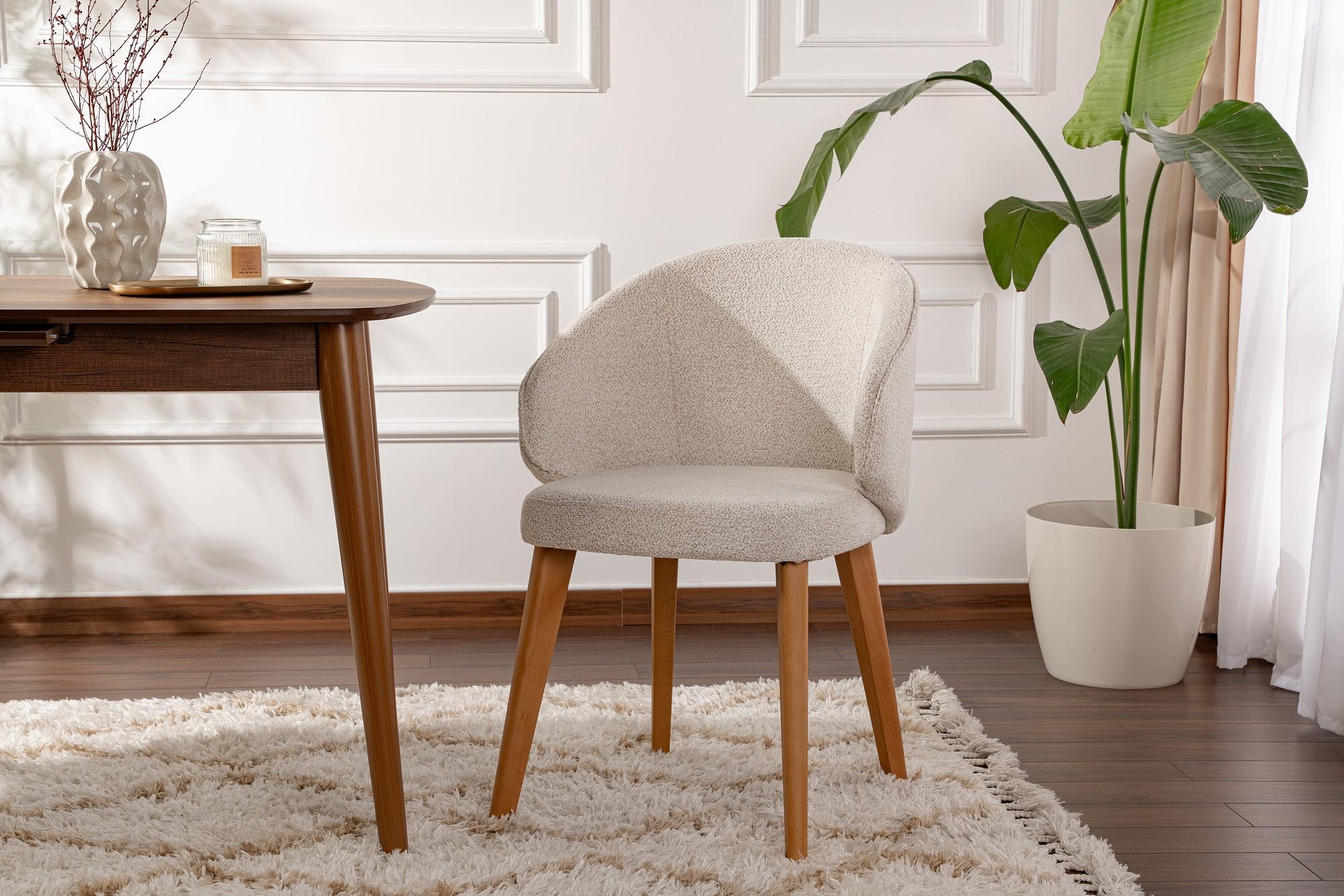 2x Bentley Dining Chair Wood Veneer White 1