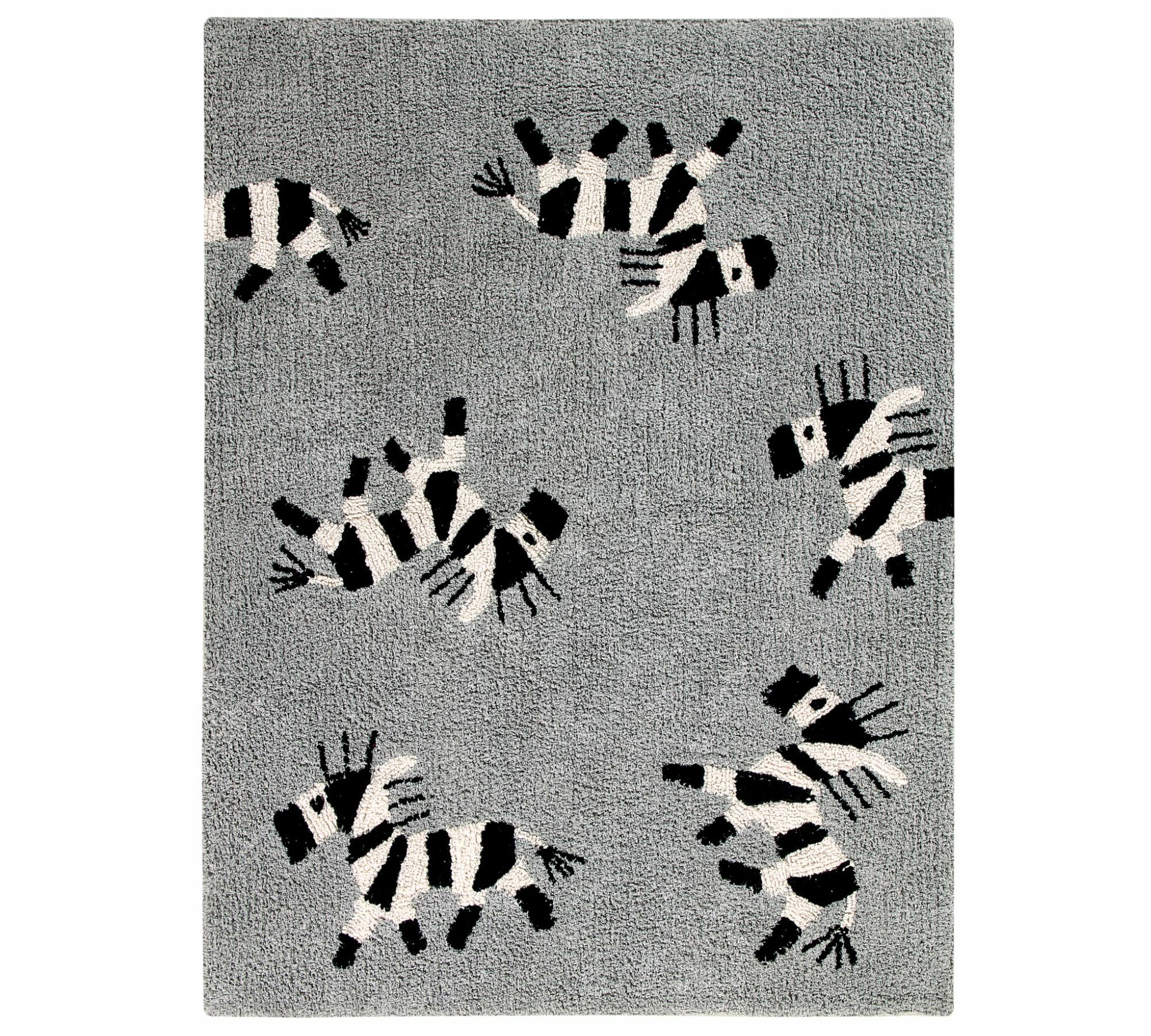 Teppich Baumwolle Grau 120 x 160 cm 0