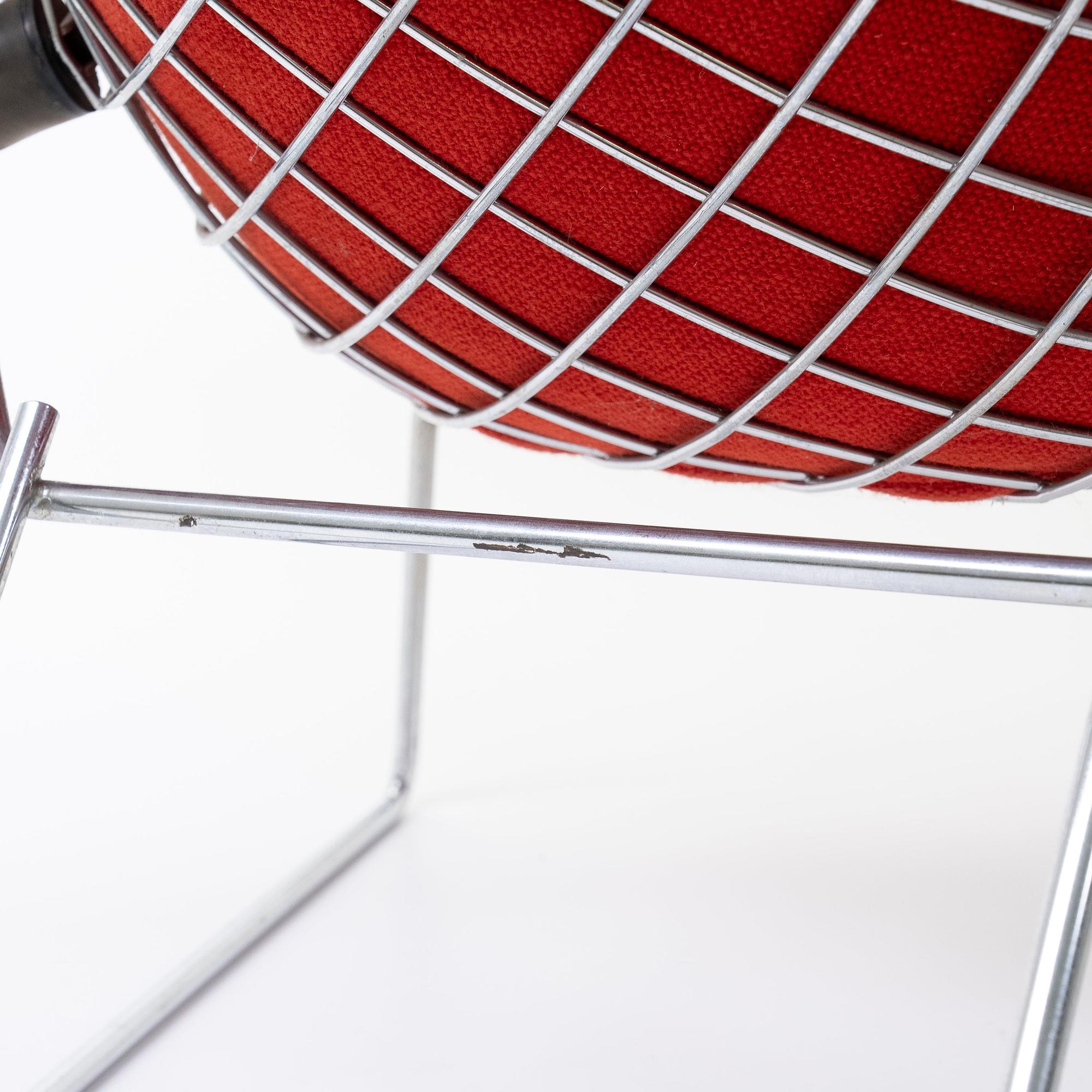 Bird Armlehnstühle mit Ottoman Chrom Rot 3