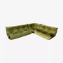 Togo Lounge Set 3-pc. Velvet Olive Green 0