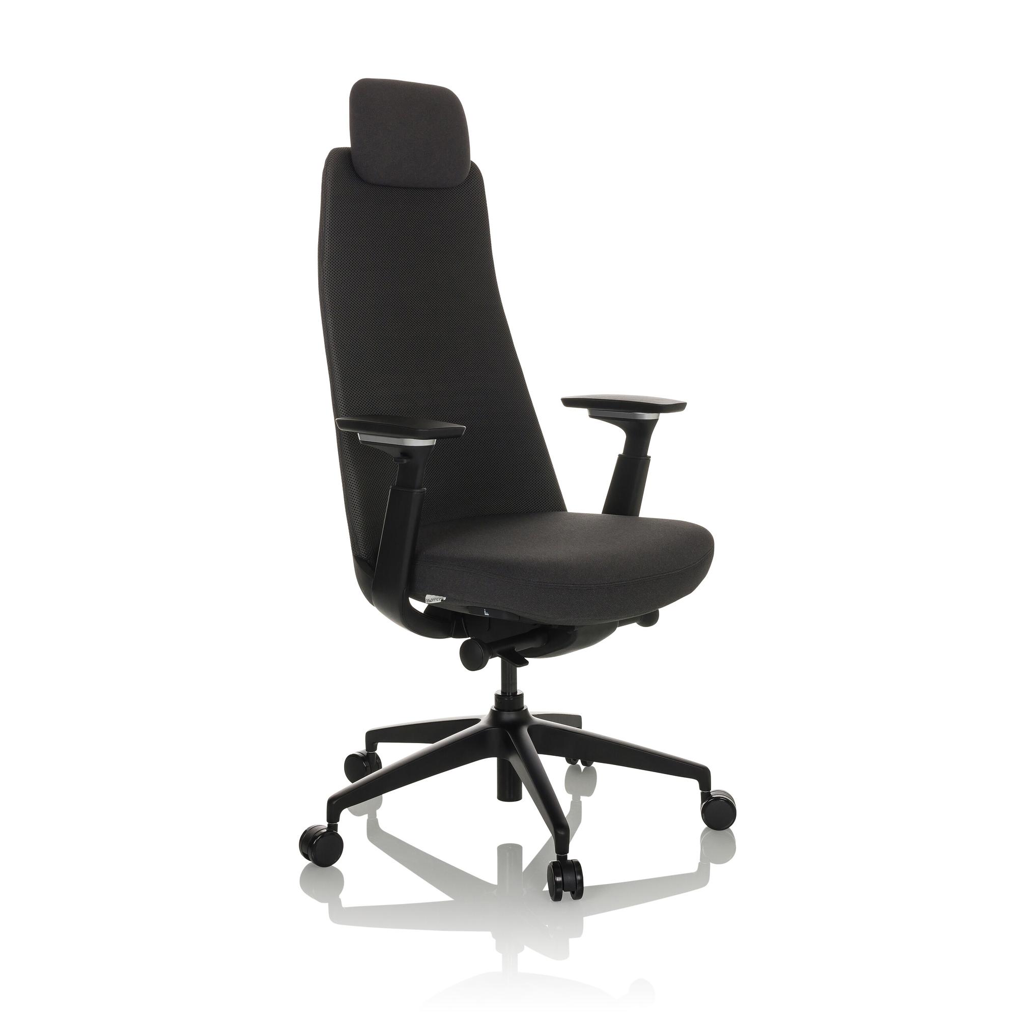 YUCANO Bürostuhl Stoff Schwarz 5