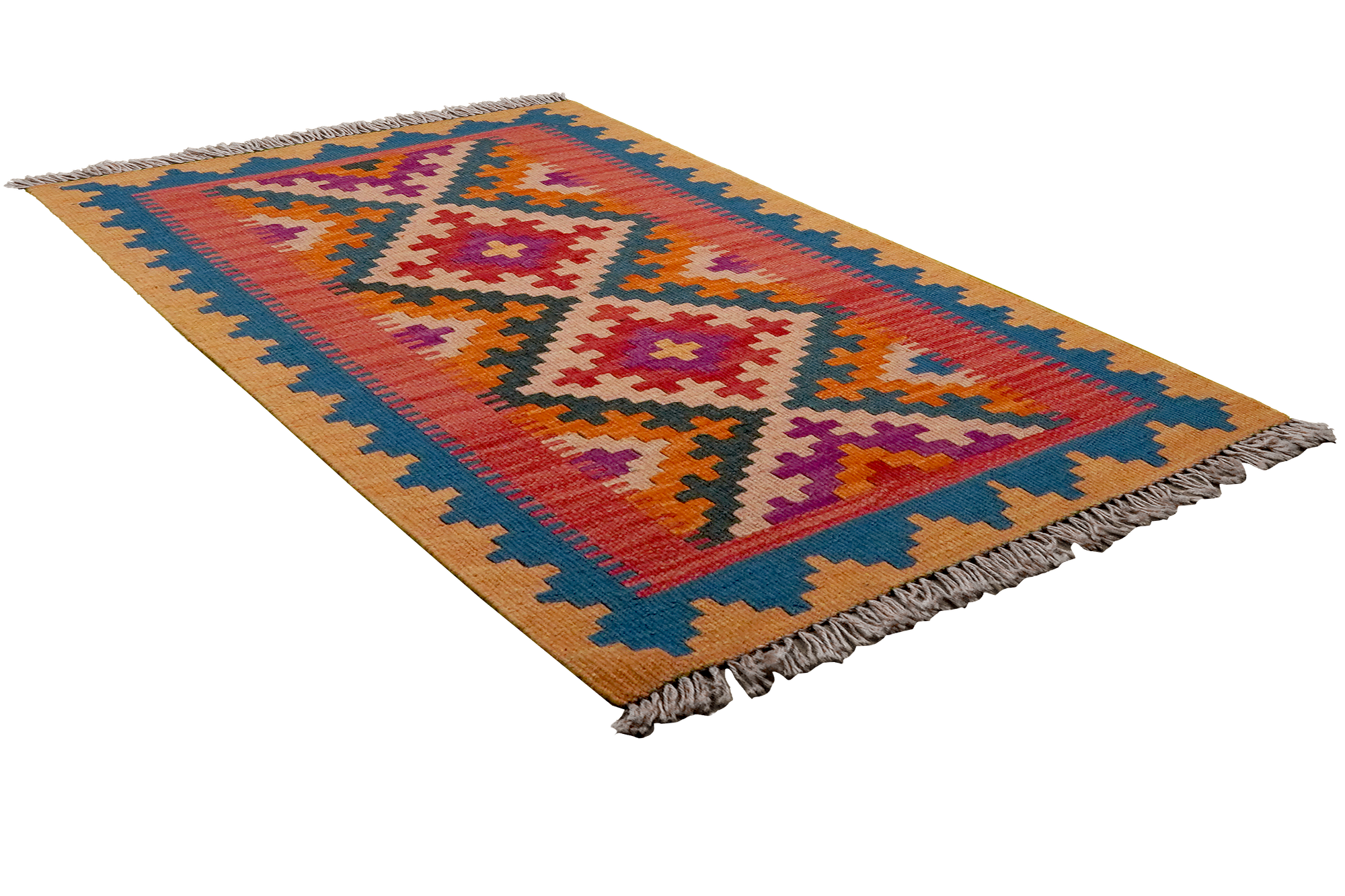 Kilim Gashgai Teppich Wolle Mehrfarbig 2