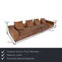 Maine Sofa 4-Sitzer by Machalke Leder Cognac 1