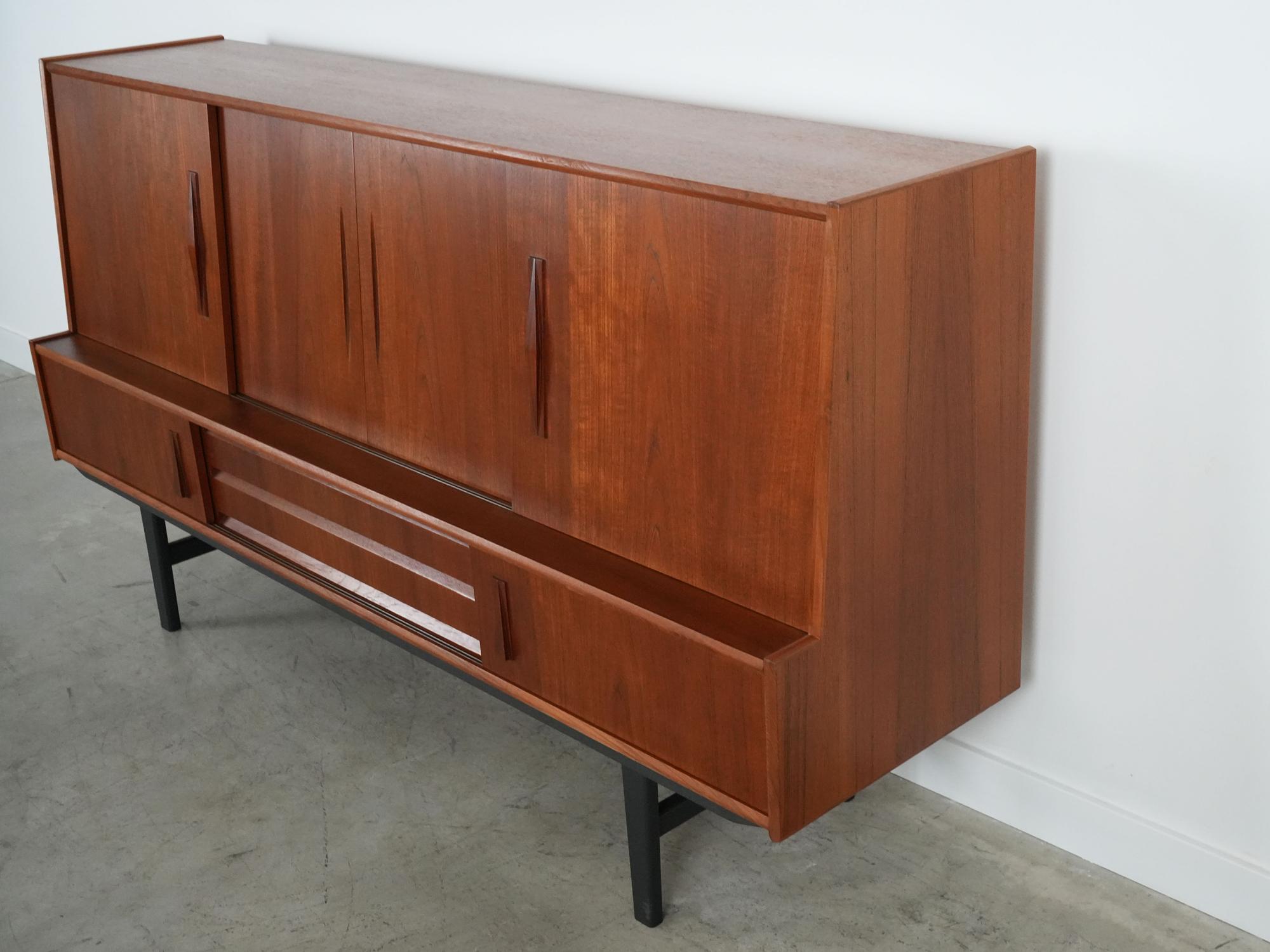 Highboard Teak wood 1970s 8