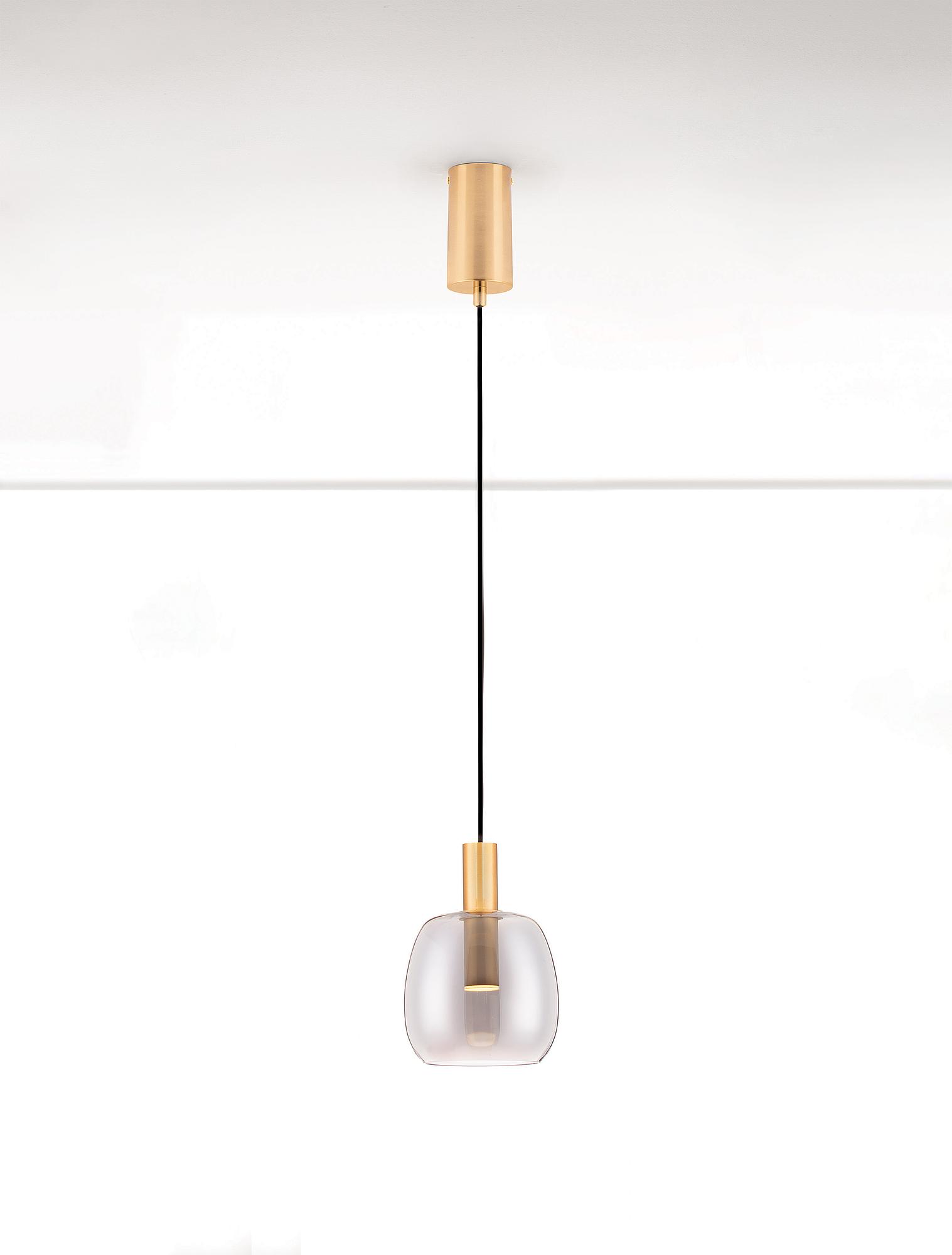 Imatia Typ A Pendelleuchte Aluminium Rauchglas Gold 3