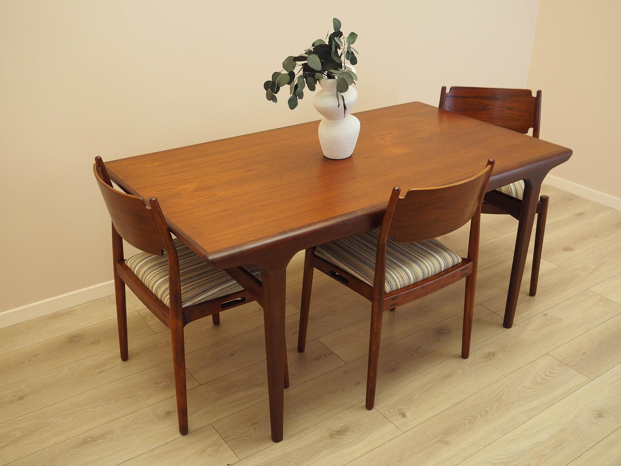 Teaktisch Braun 1970er Jahre 4