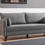 Sofa 3-Sitzer Textil Grau 4