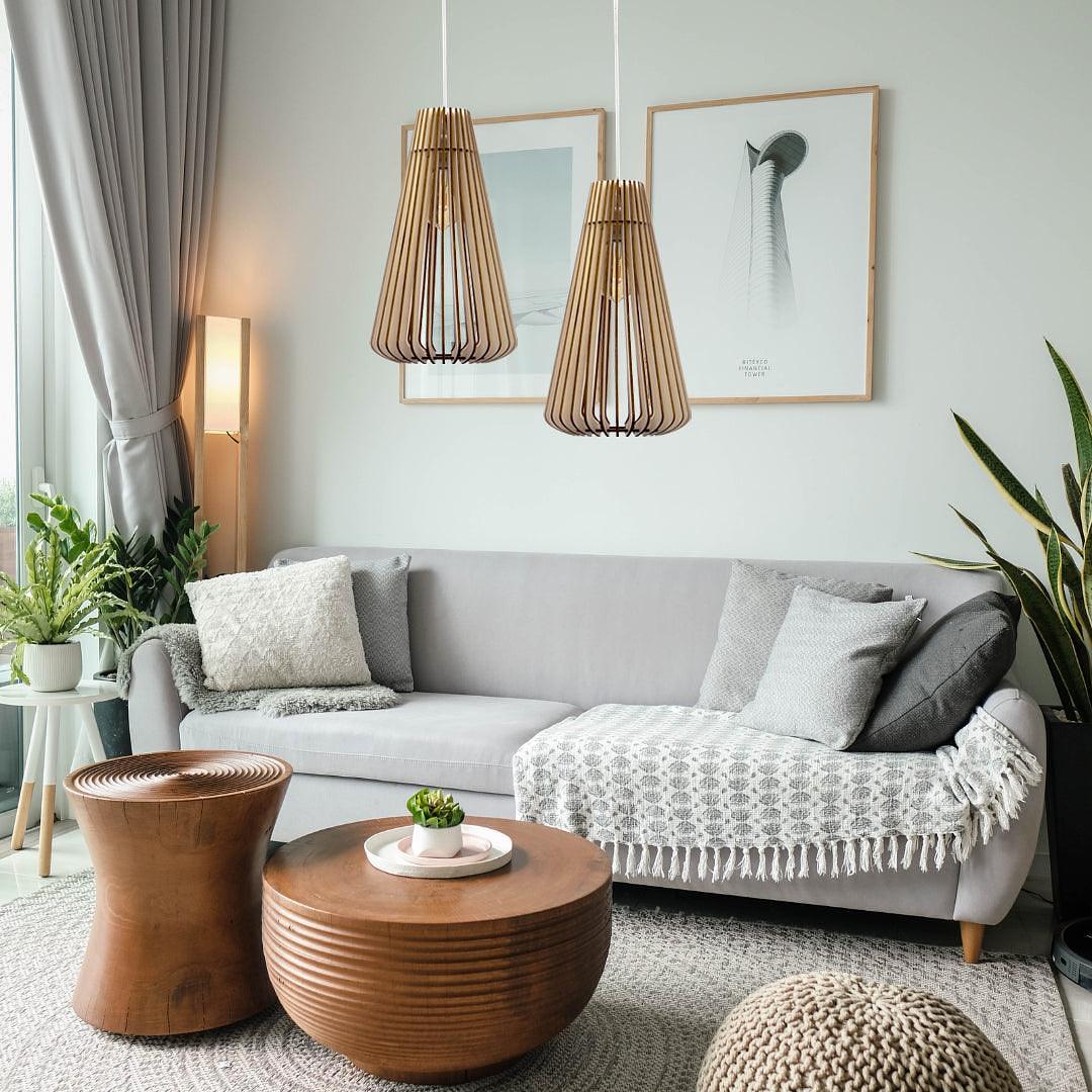 Andromeda Pendant Lamp Wood 27cm 1