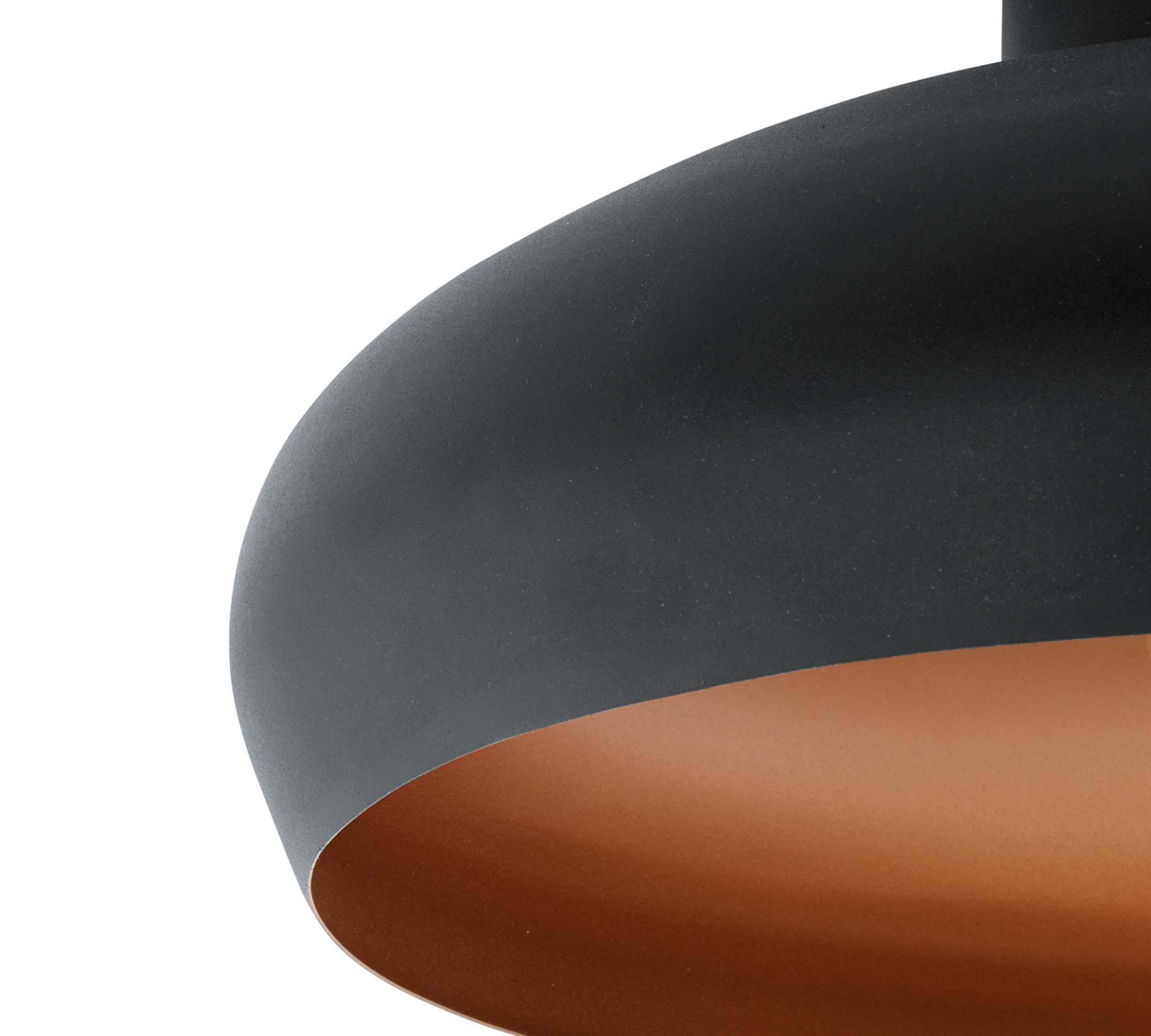 1-light ceiling light Steel Black 1