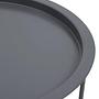 Acero Grau Metall Runder Beistelltisch
 4