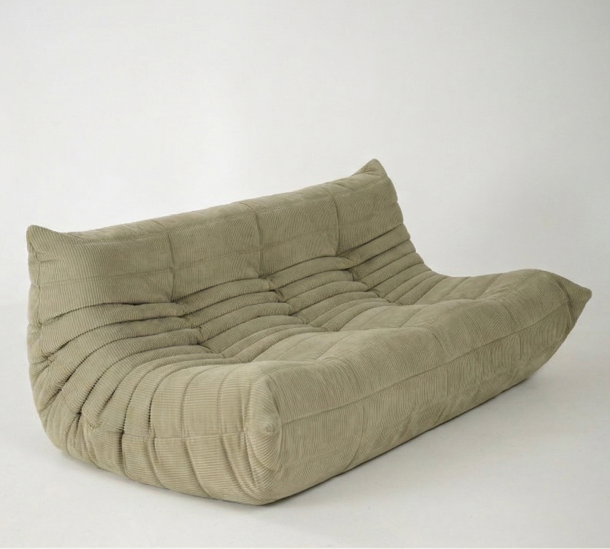 Togo Sofa 3-Sitzer Cord Salbeigrün 0